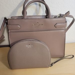 Kate Spade Staci medium satchel and wristlet in Dusk Cityscape